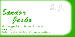 sandor jesko business card